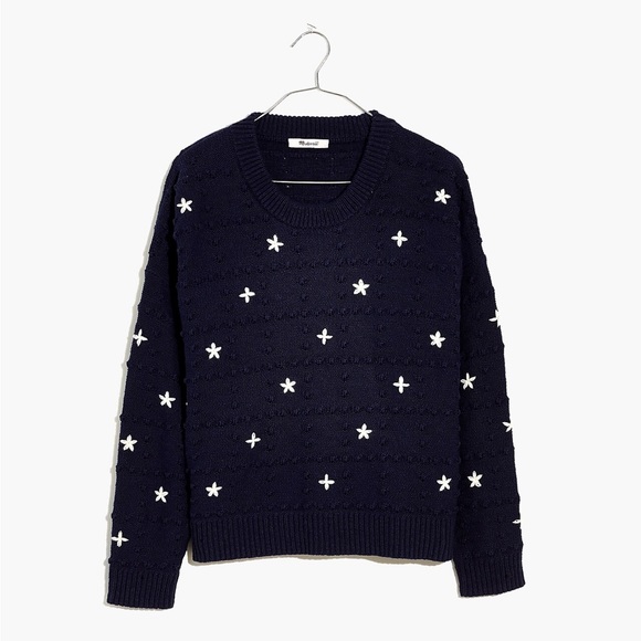 NWT! Madewell Embroidered Sandlin Pullover Sweater XS - Picture 5 of 10